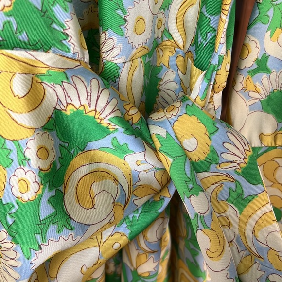 ZARA Dress Retro Inspired Size Medium - Yellow, Green, Blue Mini - Picture 3 of 5